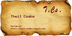 Theil Csaba névjegykártya